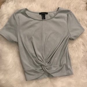 Never worn mint green/blue knot top